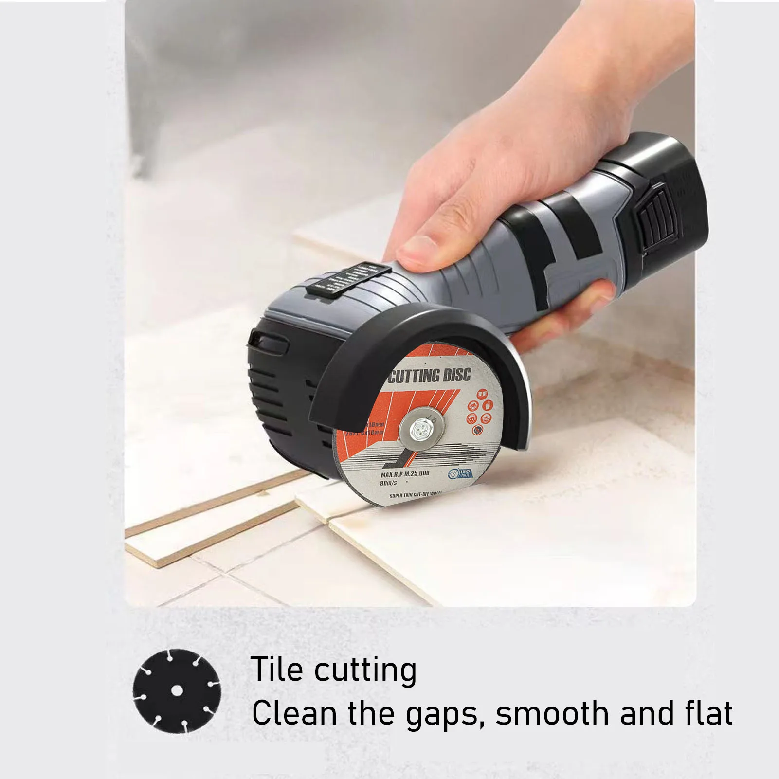 Mini Angle Grinder Multifunctional Cordless Electric Handheld Grinding Tool for Cutting Polishing