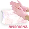 20/50/100PCS Pink Nitrile Gloves Household Cleaning Gloves Kitchen Bathroom Cleaning Tools Manicure Hairdressing Accessories 1