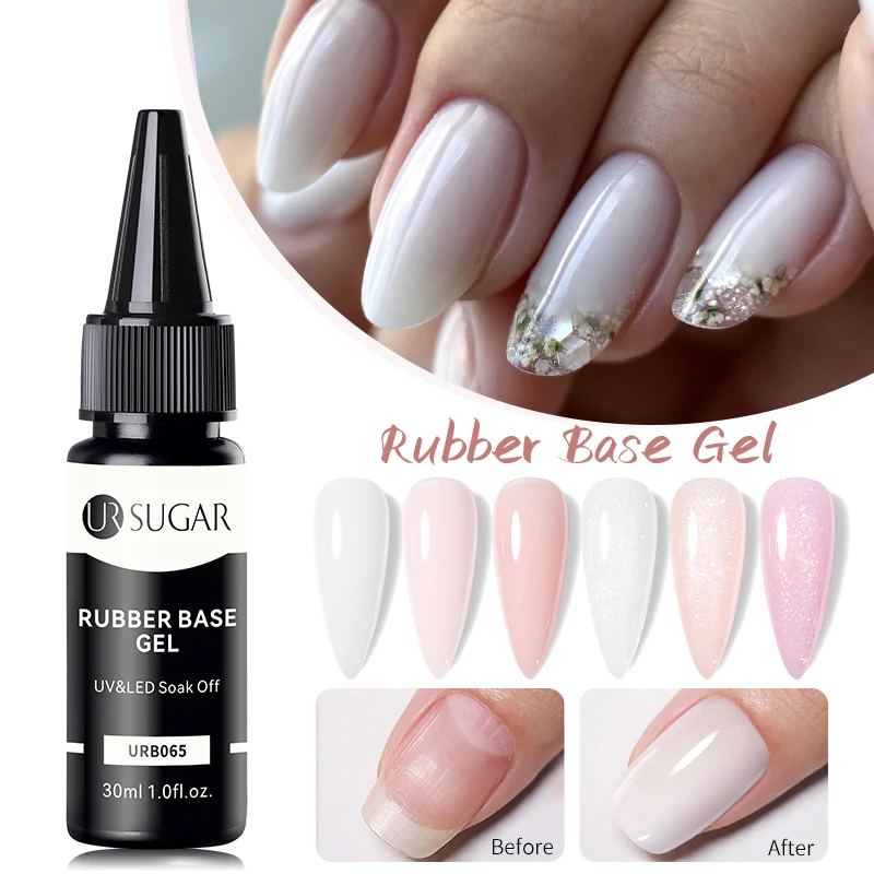 UR SUGAR 30ml Big Volume Rubber Base Gel No Wipe Top Coat Refill Package Reinfocement Gel Nail Prep Dehydrator UV LED Manicure 2