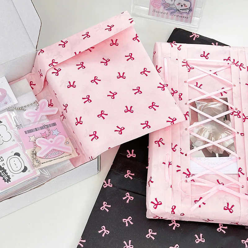 10Pcs Pink Bowknot Sydney Paper Gift Wrapping Paper Hand-Kneaded Paper Cotton Bouquet Flower Wrapping