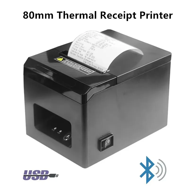 자동 절단기가 있는 POS 80mm USB 블루투스 열전사 영수증 프린터 현금 ..