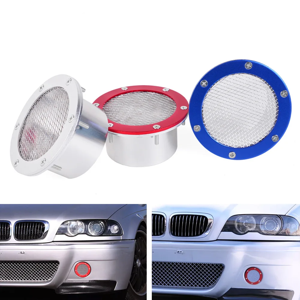Universal front BUMPER modified tuyere aluminum intake air filter with mesh air duct intake pipe cover