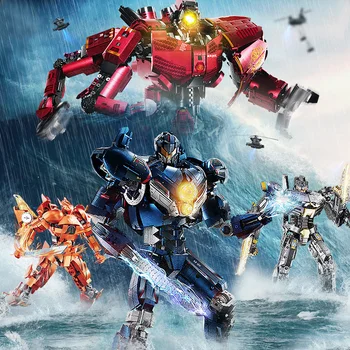 Serie Urban Modern Mech Dangerous Wanderer Saber Athena Trasformando robot Mech display blocchi di costruzione per adulti e bambini