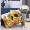 Leather Tissue Holder Oil Painting Tissue Box Bedroom Kitchen Storage Box Napkin Holder For Home Office Desk Decoration 3