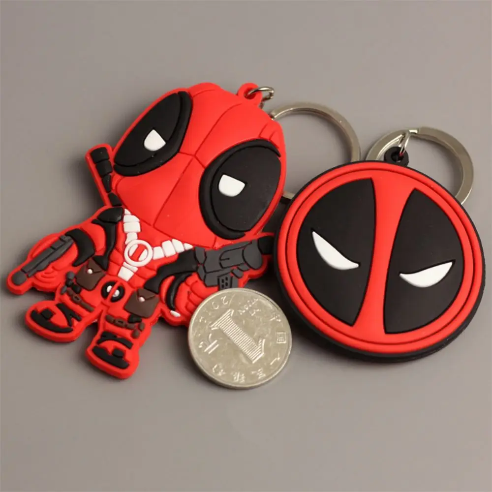 

Hero Figure Deadpool 2 Action Figure Keychain Deadpool Double Size Key Holder Keyring Toy Cartoon Chaveiro Car Bag Key Toy Gifts