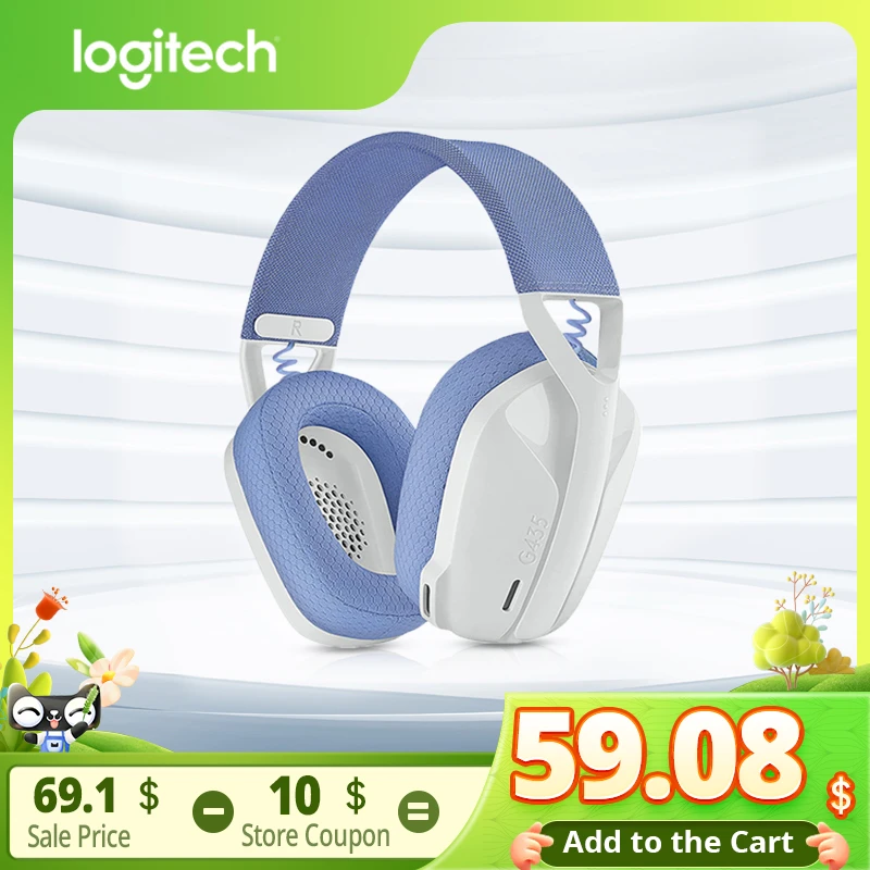 Logitech G435 LIGHTSPEED WIRELESS GAMING HEADSET 7.1 Surround Sound ...