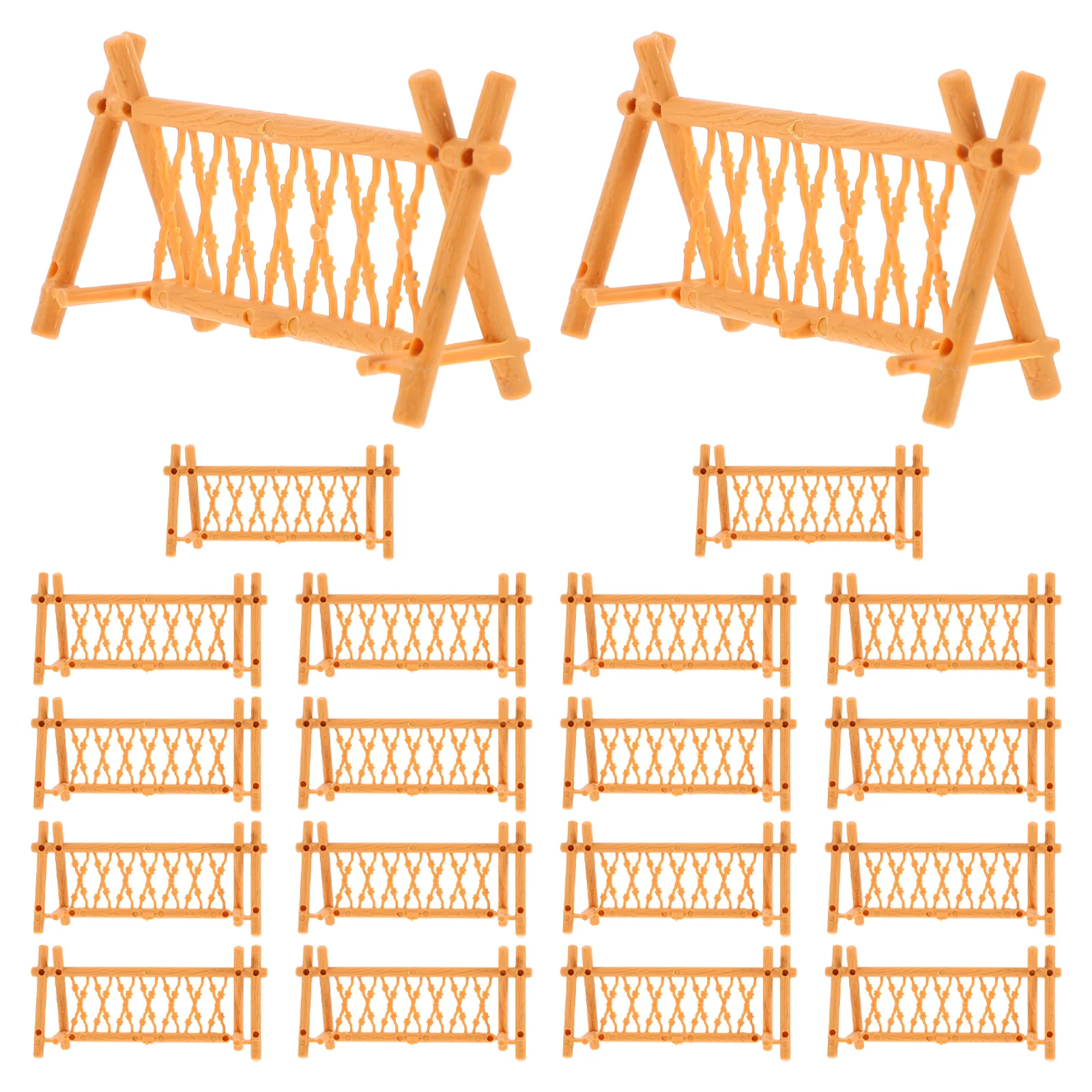 

20 Pcs Simulated Fence Toys Small Garden Artificial House Decoration Mini Plastic Miniature Gardening Barrier