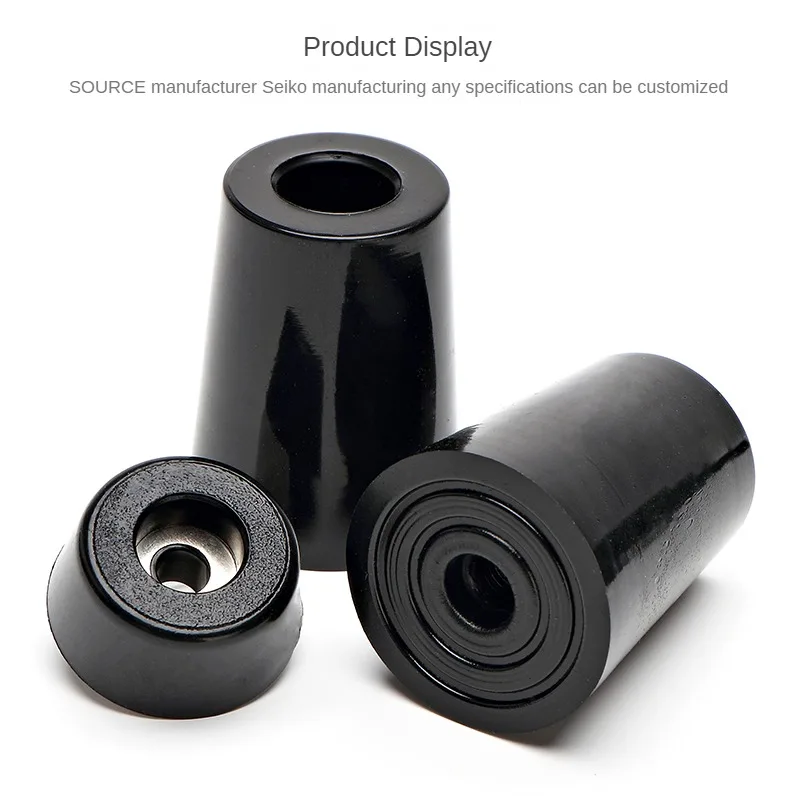 Non-Slip Black Rubber Furniture Feet – Shock Absorbing Floor Protectors