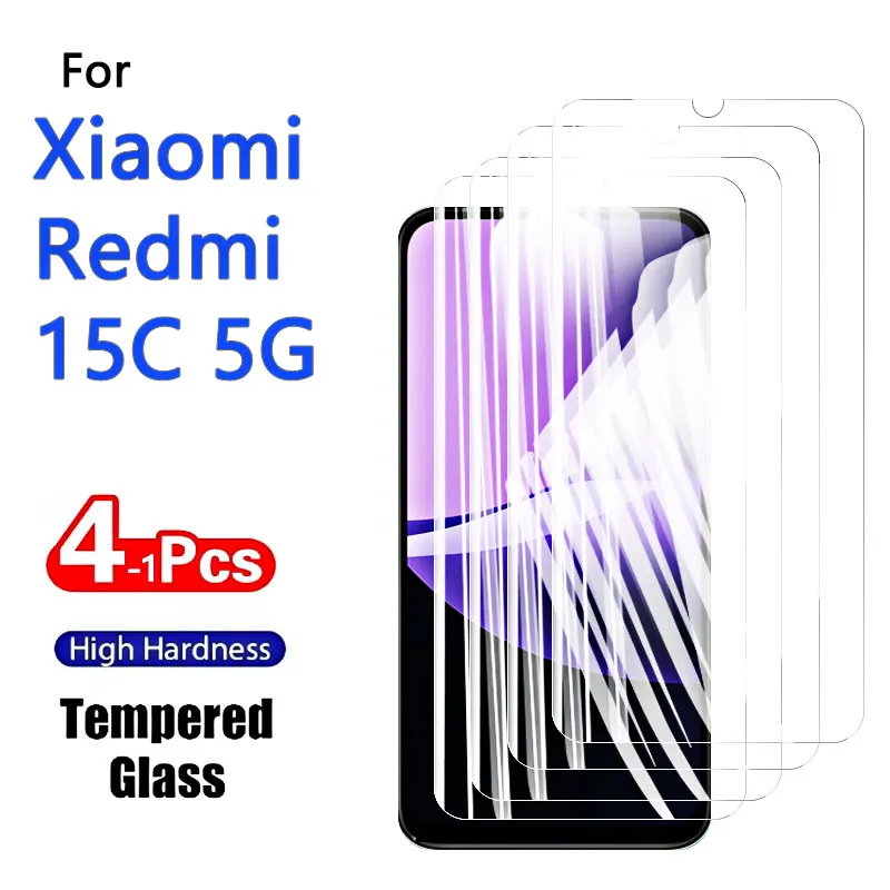Premium Tempered Glass Screen Protector for Xiaomi Redmi 15C - Anti-Scratch, Case-Friendly, High-Definition Clarity