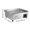 VEVOR 22In Commercial Electric Grill Flat Pan Stainless Steel Desktop Griddle Hotplate Teppanyaki Grill With Temperature Control 6