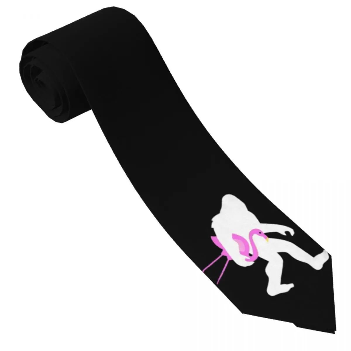 

Bigfoot газон Фламинго принт галстук смешной Графический шейный галстук винтажный крутой воротник галстук для мужчин женщин Свадебная вечеринка