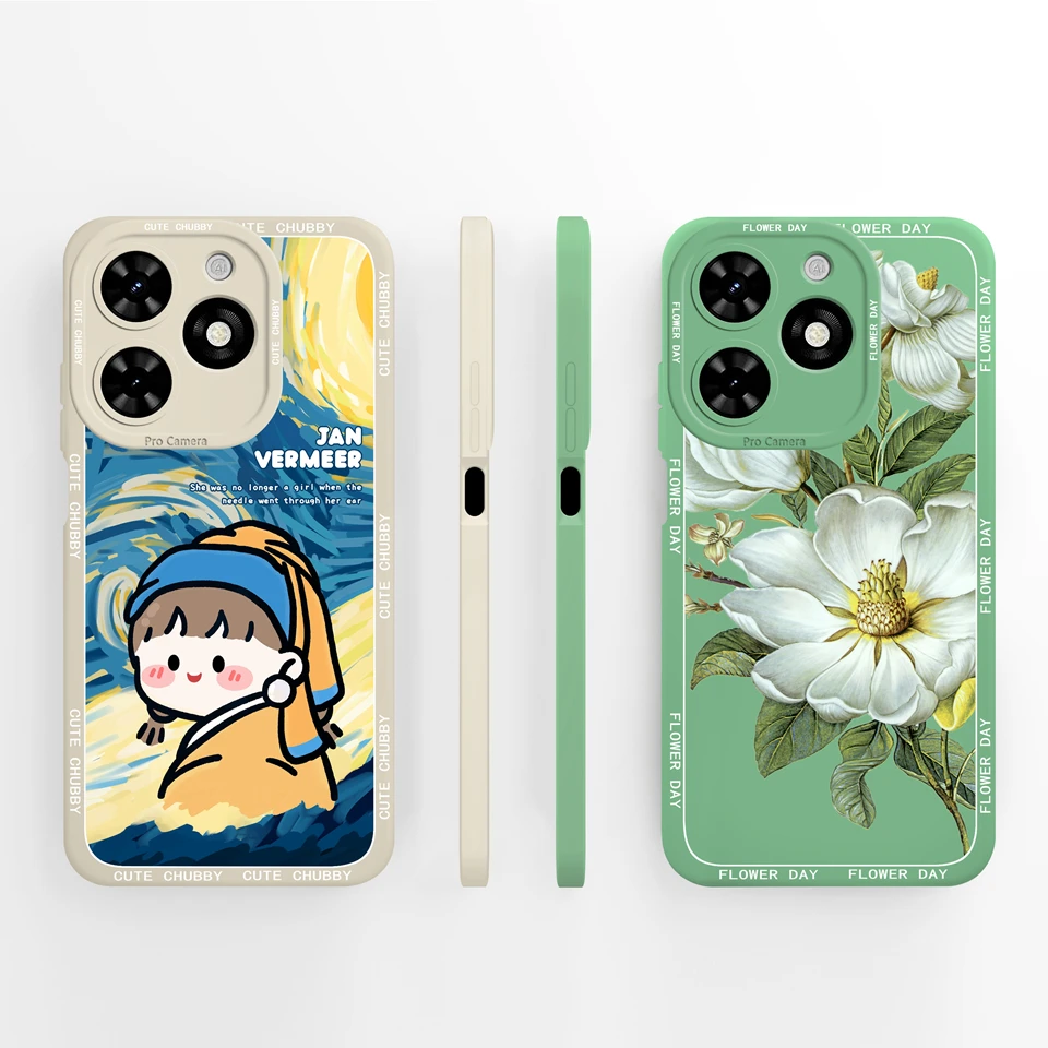 Fashionable Liquid Glitter Case with Lovely Girl Design – Durable and Stylish Back Cover