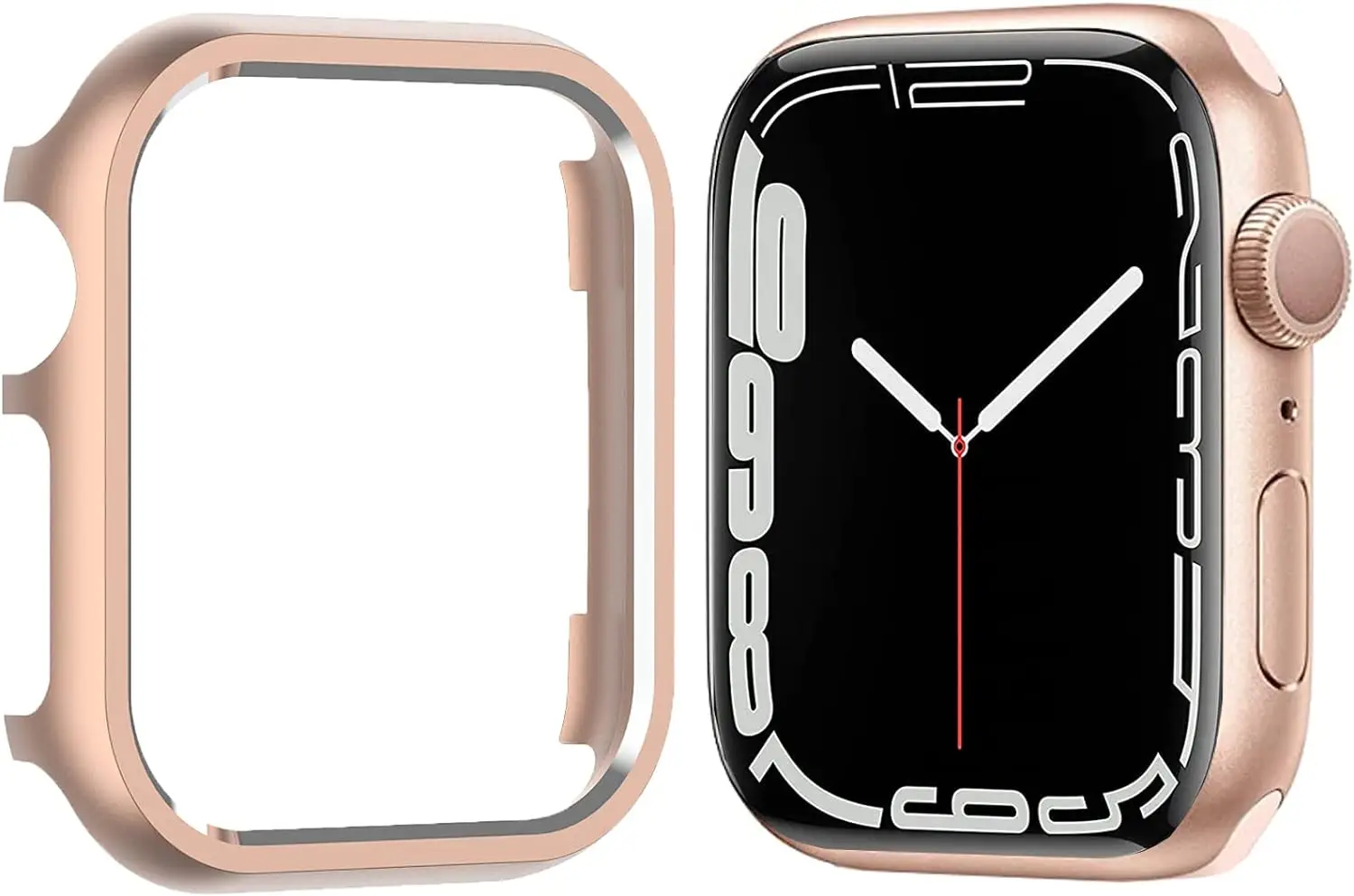 Sleek Aluminum Alloy Watch Case - Premium Metal Bumper Frame with Hollow Out Design
