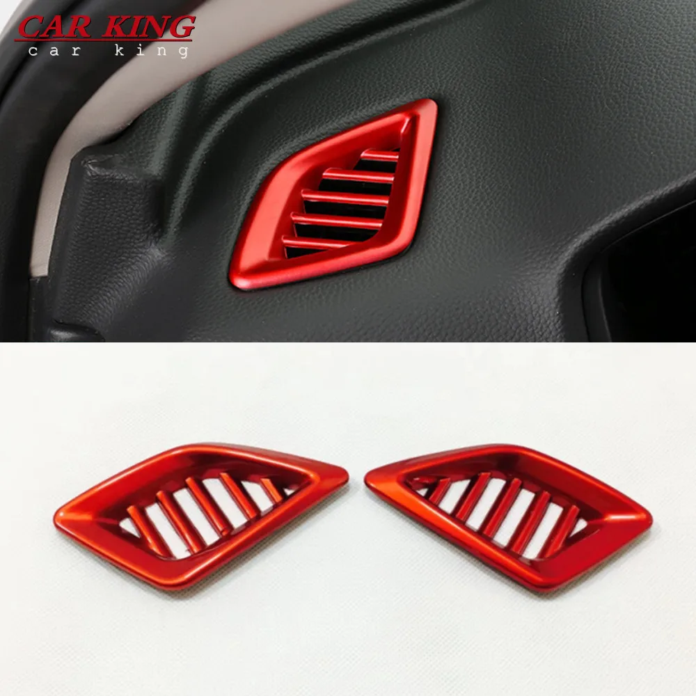 

ABS Matte/Red/Carbon fiber decorative frame for air conditioner outlet of dashboard For Honda Accord 10th gen 2018 2019 2020