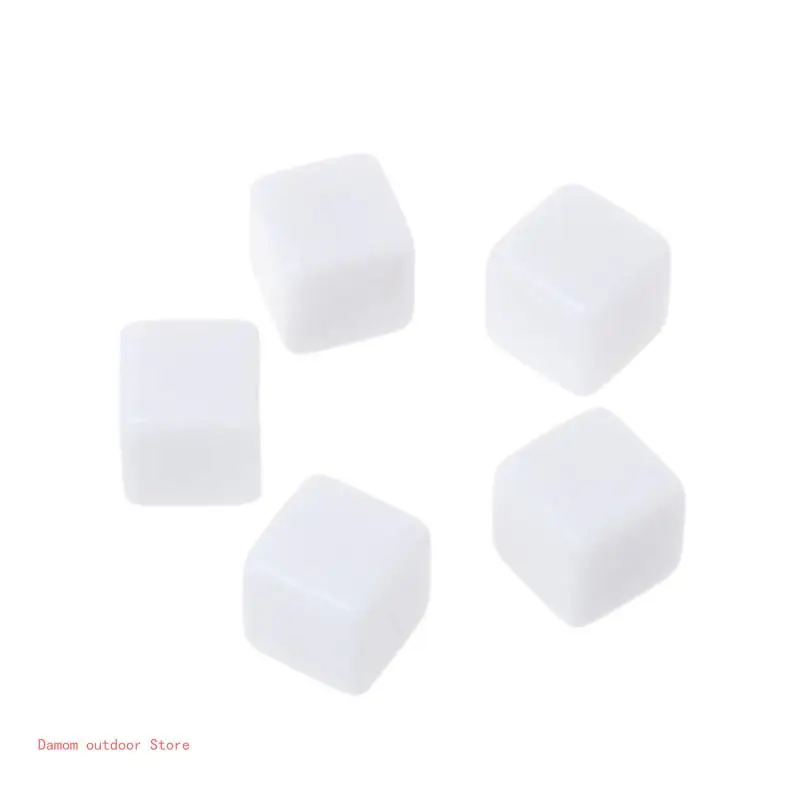 Blank Acrylic 14mm 6 Sides for Party Family DIY Games Kids Printing 10 Pieces Game Dice Dice Set Acrylic Dice