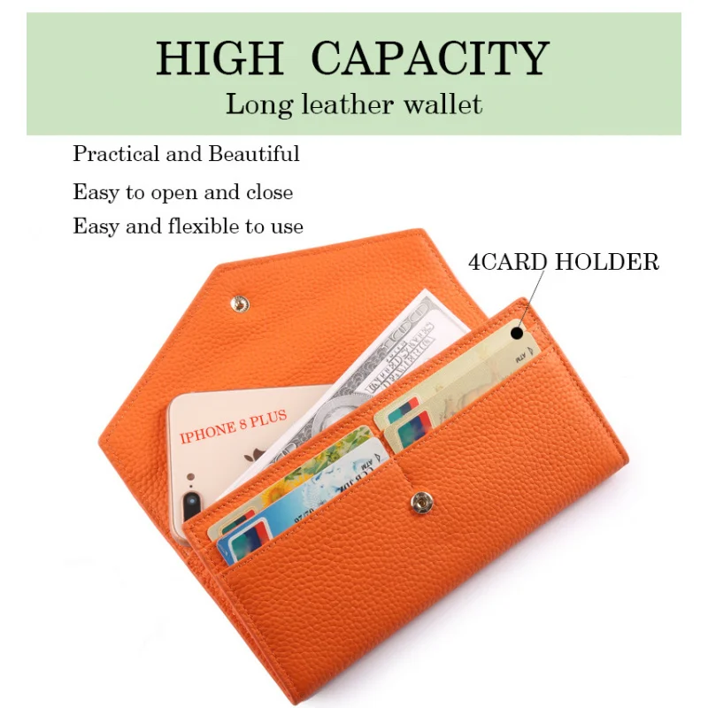 New women casual cow leather handbag short card holder woman clutches female vintage pocket handhold bag for women - 5