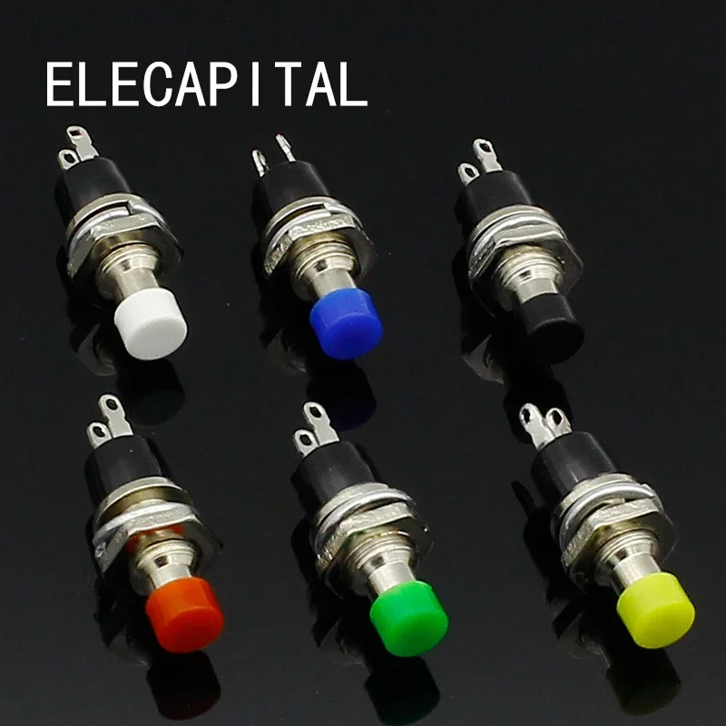 6 stücke 7mm Momentary Push button Schalter Drücken Sie die reset schalter Momentary On Off Push Button Micro Schalter Normalerweise geöffnet NO