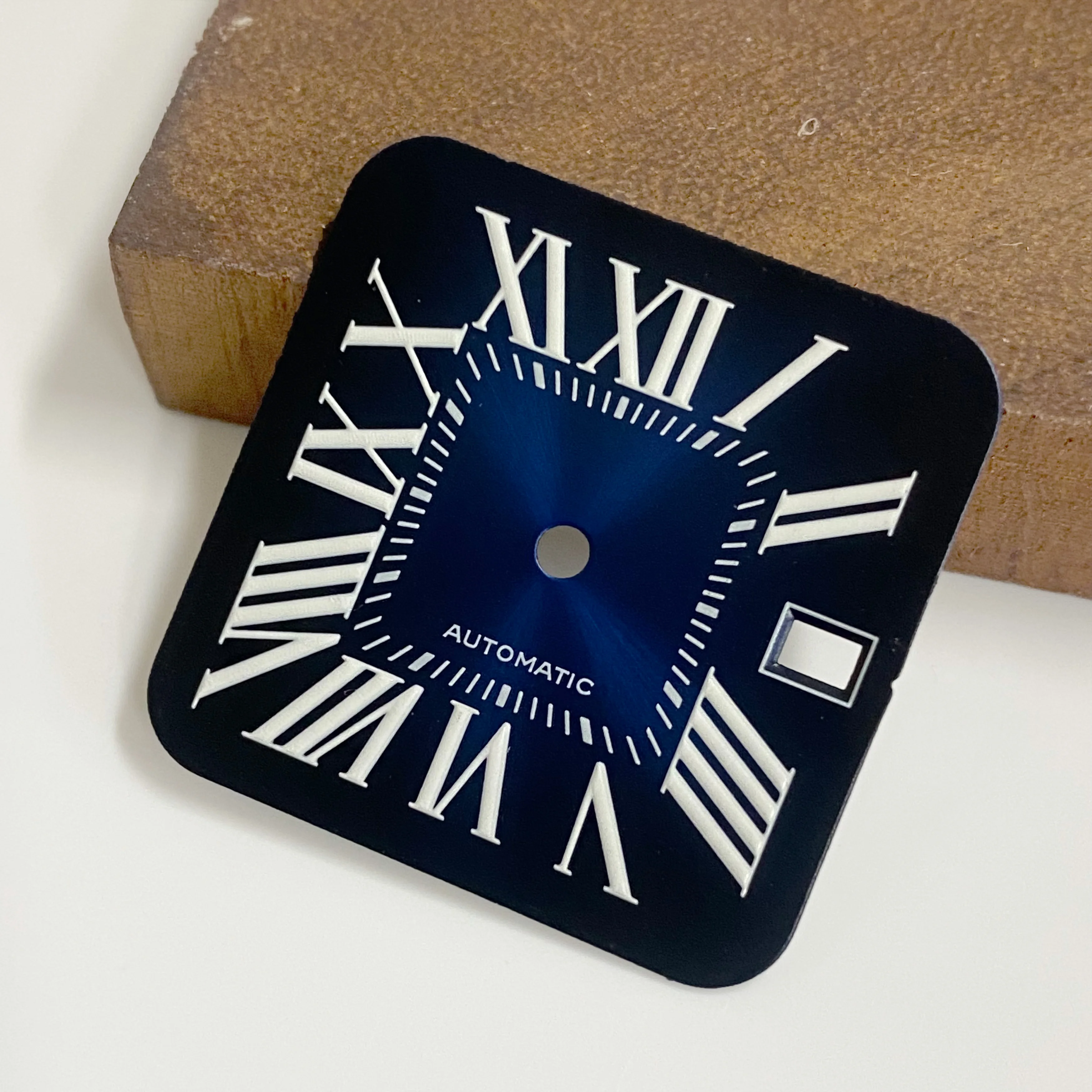 NH35 27mm Santos Square Dial Customizable Logo White/Black/Blue/Green/Brown No Luminous Fit NH35 NH36 NH38 Movement