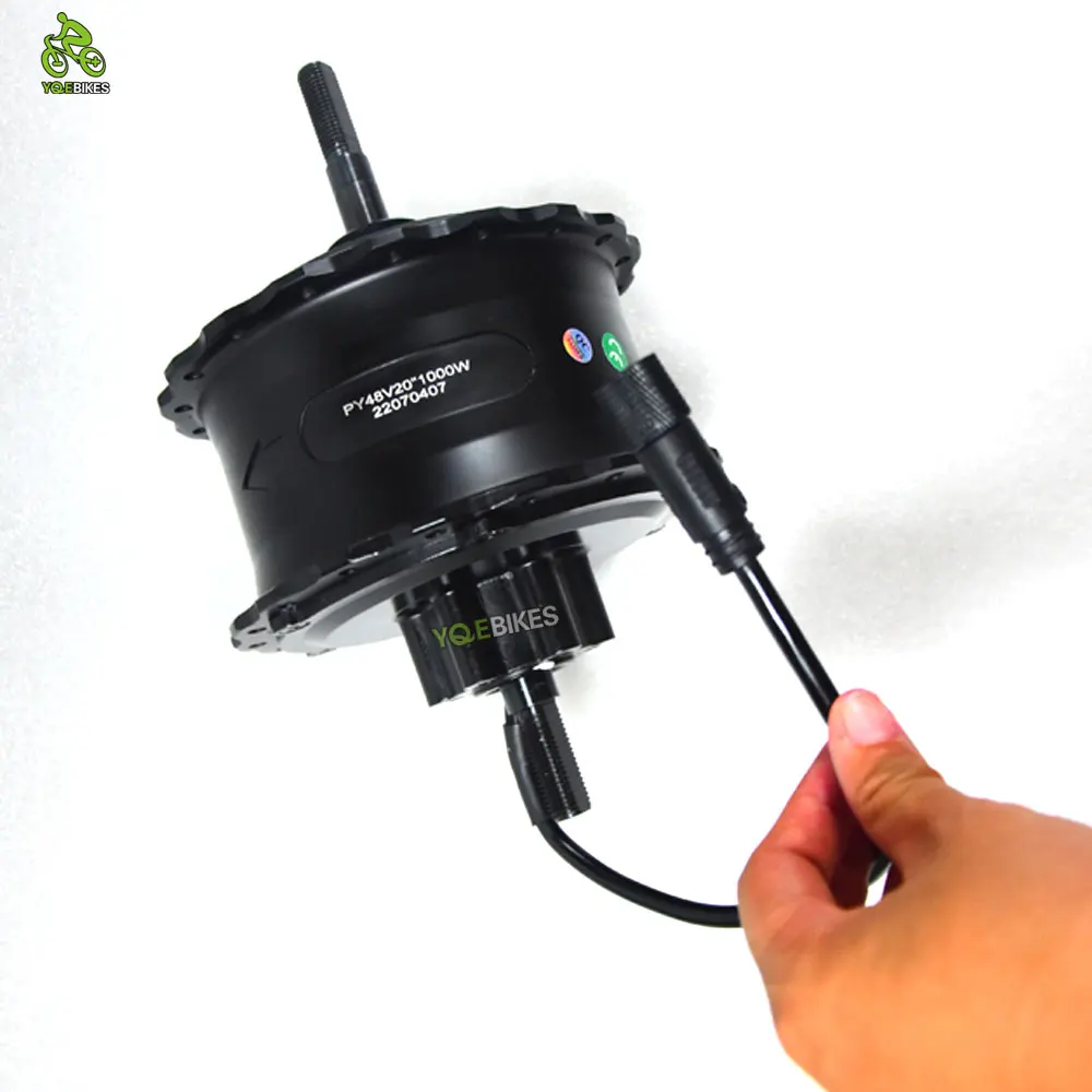 새로운 강력한 48V 175mm 190mm 드롭아웃 500W 1000W 2000W PY 전기 자전거 모터 방수 라인 고속 브러시리스 리어 모터