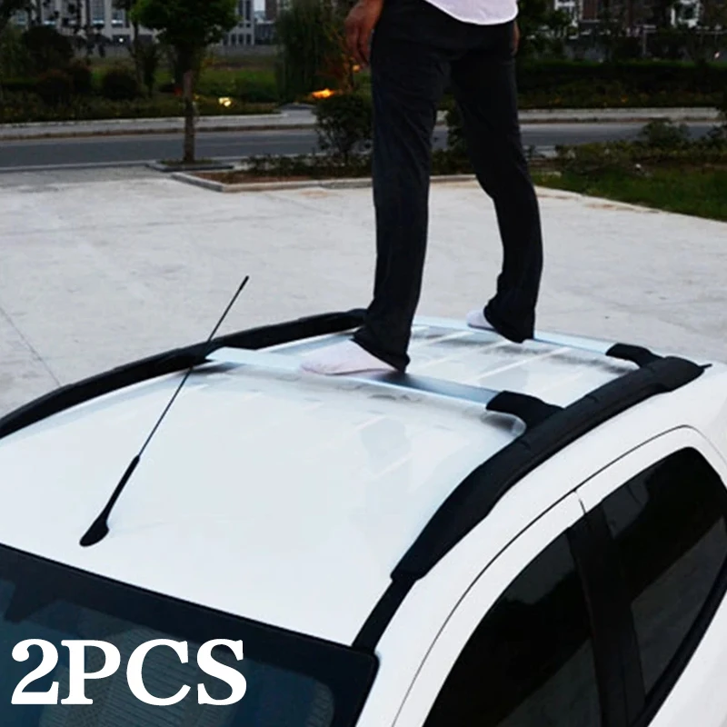 Aluminum Alloy Side Bars Cross Rails Roof Rack Luggage Carrier Rack 2Pcs for Ford Ecosport 2013-