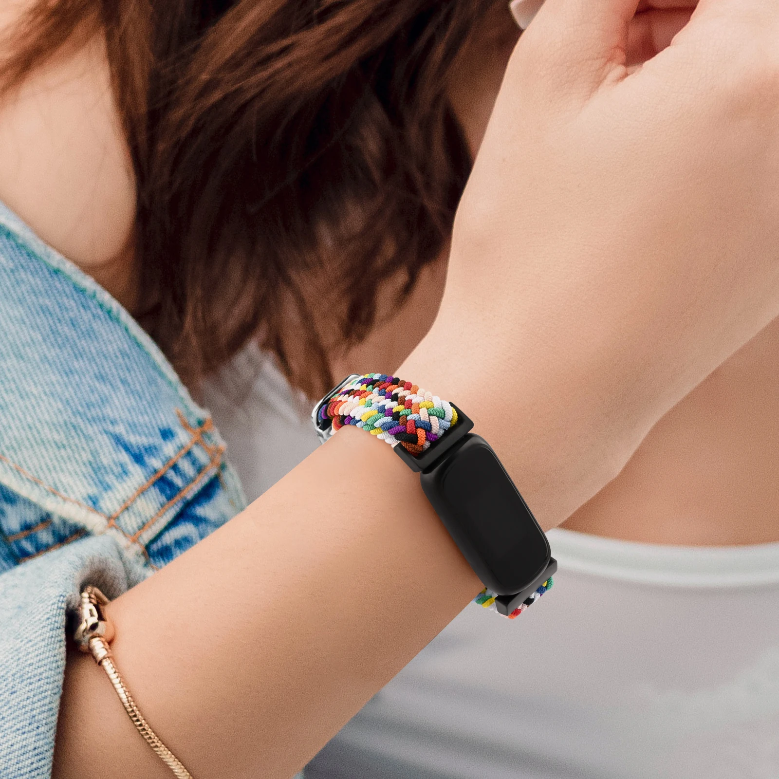 Elastic Braided Nylon Watch Band - Adjustable Bracelet Wristband