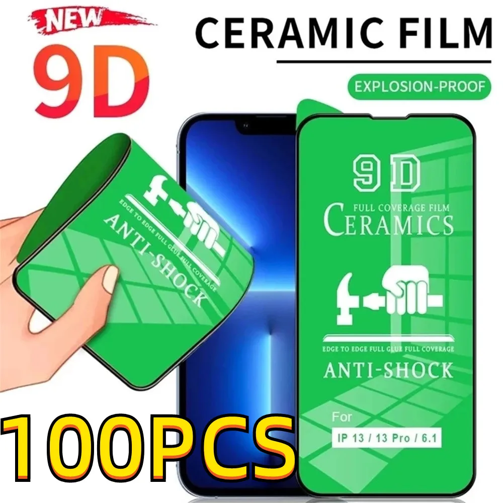 100pcs 100D Ceramics Film Screen Protector HD Explosion Full Cover For