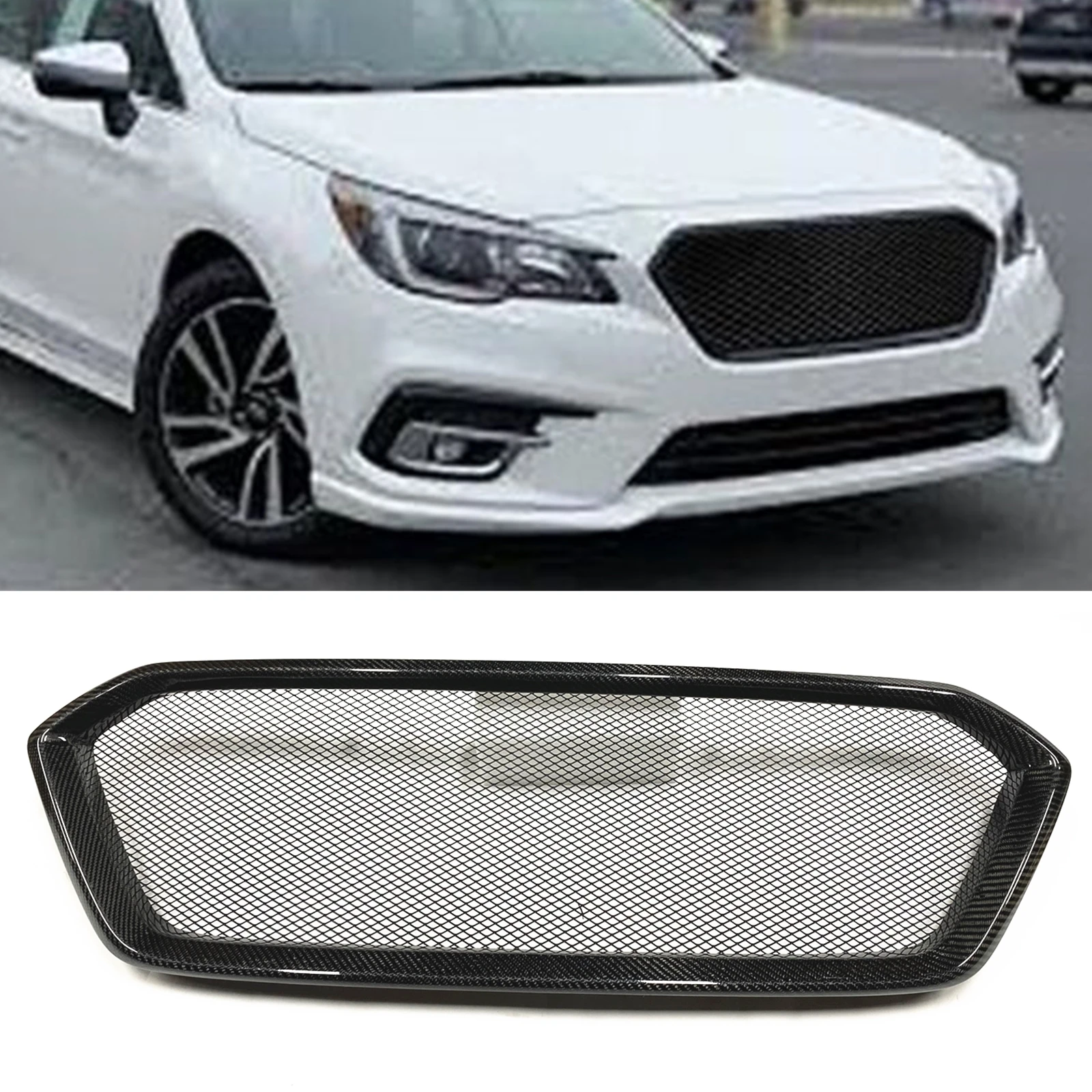 

Front Grille Upper Bumper Hood Mesh Grid Trim Racing Grill For Subaru Outback Legacy Sport Wagon 2.5i Touring 2018-2019