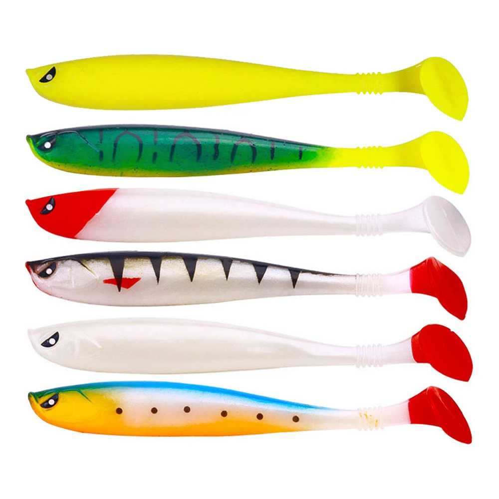 

6PCS/SET 9cm/4.1g Baits Fishing vinyls Soft Bait Creature Predator Fishing Pike Soft Rubber Bait Fishing Accessories