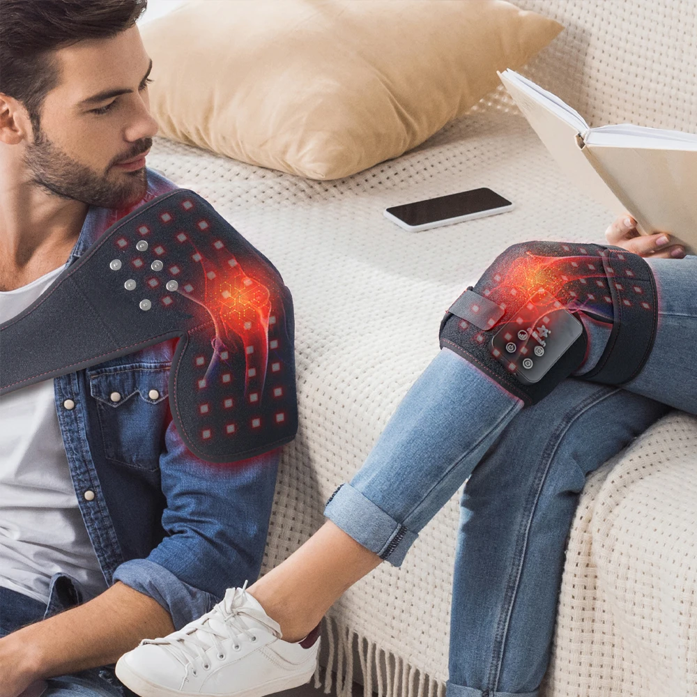 Light Therapy Electric Heating Massage Pad for Knee Leg Joint Shoulder Elbow Pain Relief Skin Care,red light therapy wand,red light therapy panel,infrared therapy lamp,led beauty lamp,uvb light therapy lamp,wrist red light therapy