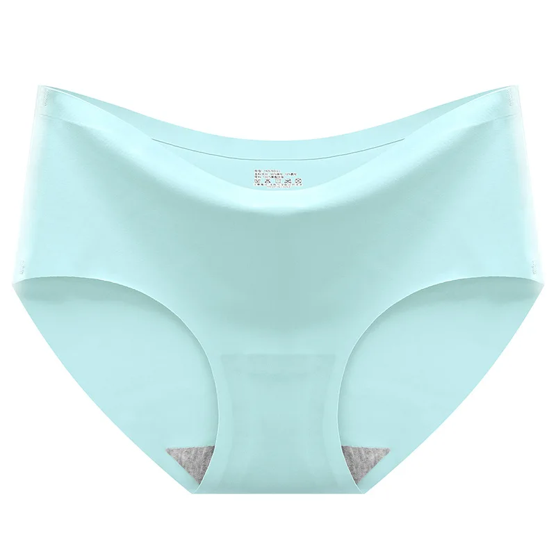 10Pcs Women's Underwear Ice Silk Seamless Mid waist Panties For Women Sexy Lingerie Female Briefs Lady Knickers Underpants 