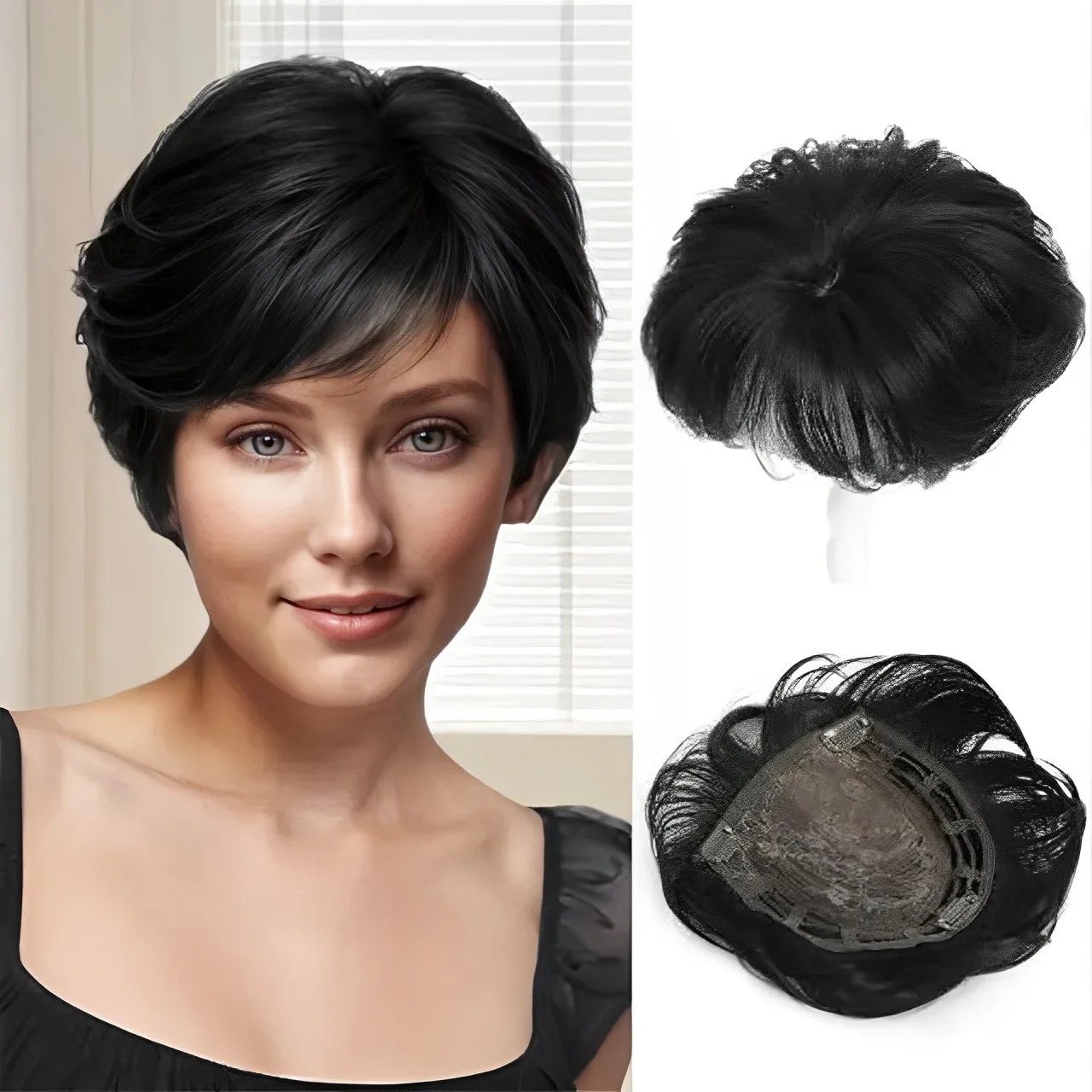 Synthetic Clip In Hair Toppers For Thin Hair Women