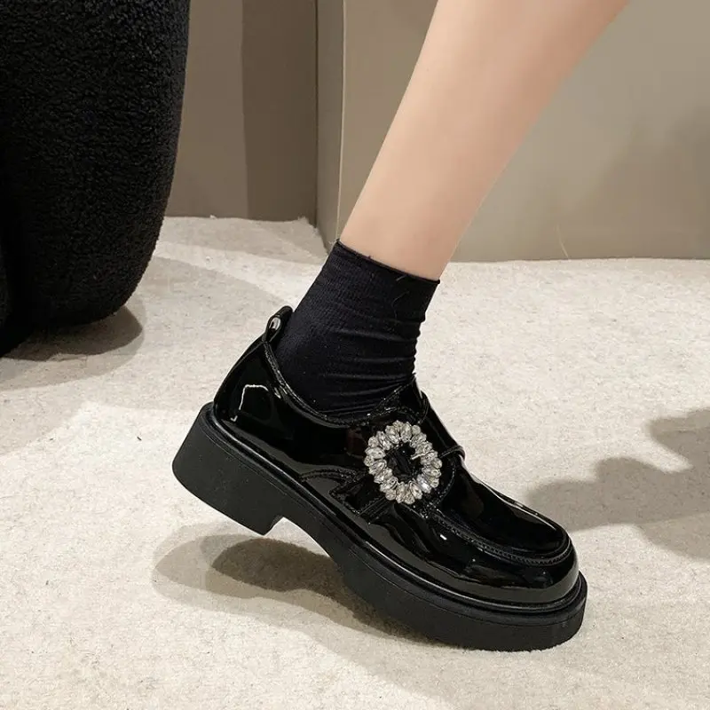 Women's high-heeled shoes Fashion high-heeled shoes Platform high-heeled shoes Lolita Mary Jane Loafers Shoes for Woman Spring