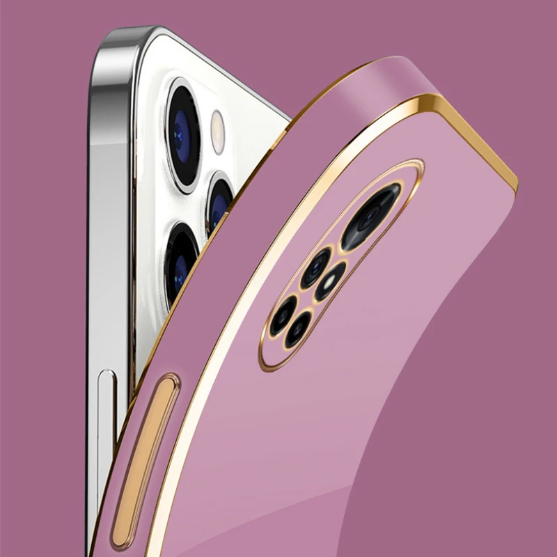 Luxury Square Plating Shockproof Case for Huawei Nova 8/Pro - Premium Back Cover