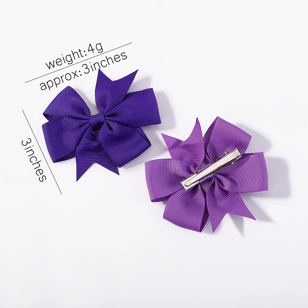 Kids Headwear Colorful Cute Hairpins Baby Girls Solid Color Bowknot Hair Clips Handmade 24pcs/set Children Hair Accessories Gift hair accessories
