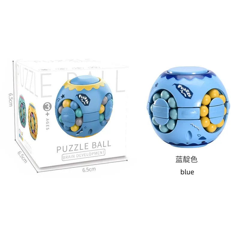 Toys for Kids Puzzle 2 In 1 Fidget 3D Bead Rotating Magic Cube Ball Fidget Spinner Children's Intellectual Development