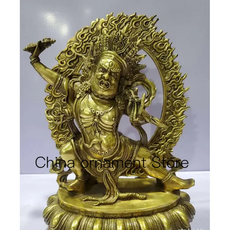 

Бронзовая статуэтка vajra на 1 фут, танкровая статуэтка Будды секретного мастера