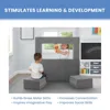 Convertible Sofa and Play Set for Kids and Toddlers Modular Foam Couch and Flip Out Lounger with 2 Ottomans 5