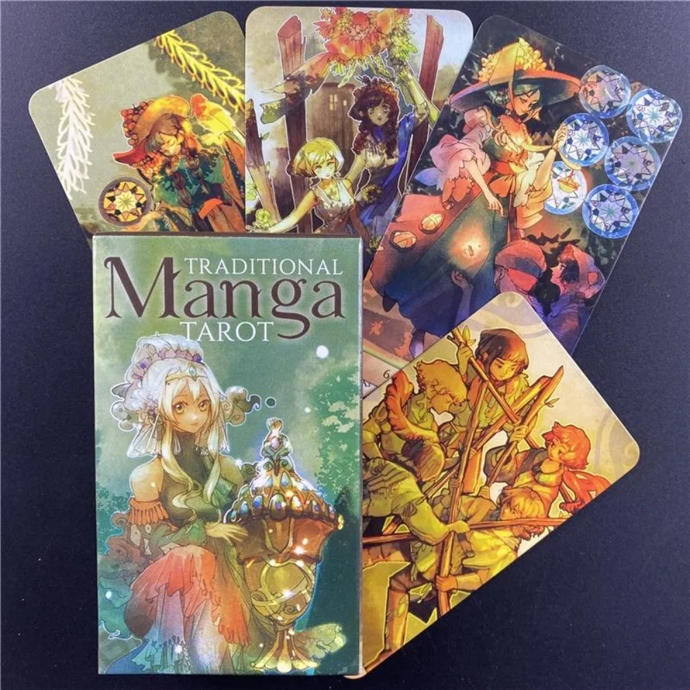 Traditional Manga Tarot Cards English Oracle Cards Women Girls Tarot Deck Board Game 2