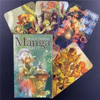 Traditional Manga Tarot Cards English Oracle Cards Women Girls Tarot Deck Board Game 2