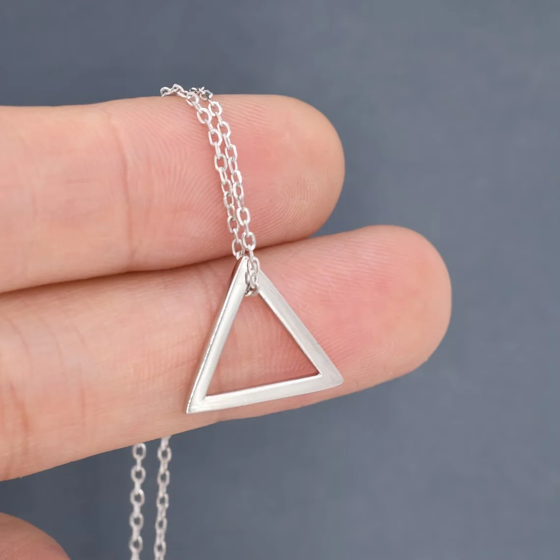Collier Femme élégant En Acier Inoxydable Avec Pendentif Géométrique Et Zircon Doré - Longueur 40 Cm