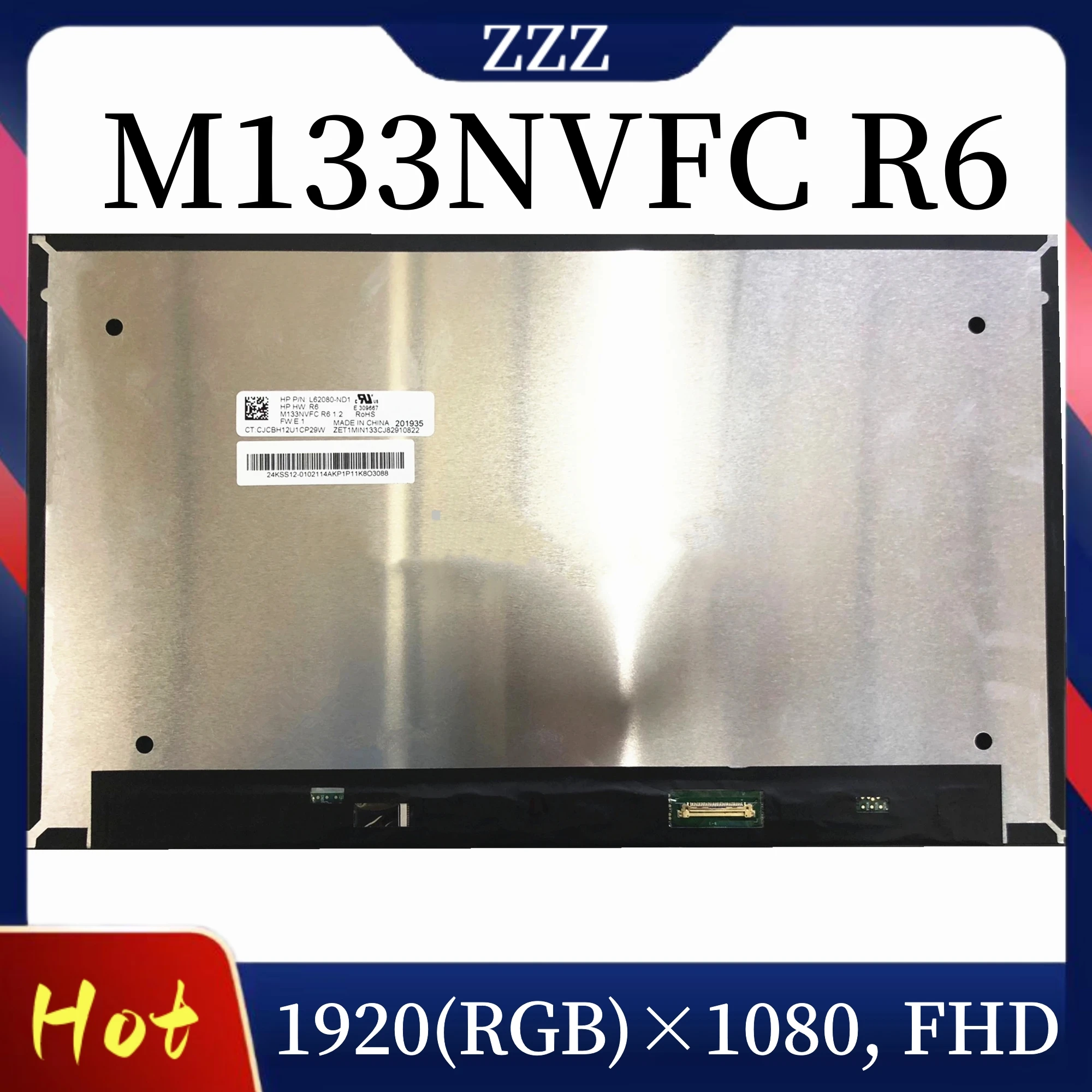 

13,3 дюймовый IPS FHD 1920*1080 EDP 30-контактный ЖК-экран для ноутбука HP M133NVFC R6 E.1 P/N L62080-ND1