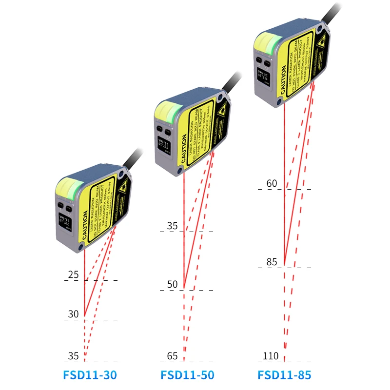 FUWEI FSD11-30-AA-M OLED 디지털 디스플레이 아날로그, 고정밀 0.01mm 레이저 변위 거리 센서, 4-20mA