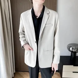 Stylish Men's Business Suit Long Sleeve Blazer Trendy Korean Style Casual Slim Fit Western Style Jacket For Men