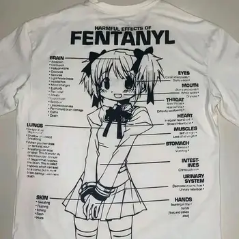 2000s Clothing Y2K Clothes EMO Vintage Street Aesthetic Baby Tees Women's Anime Graphic T Shirts Casual Short-sleeved Crop Top 1