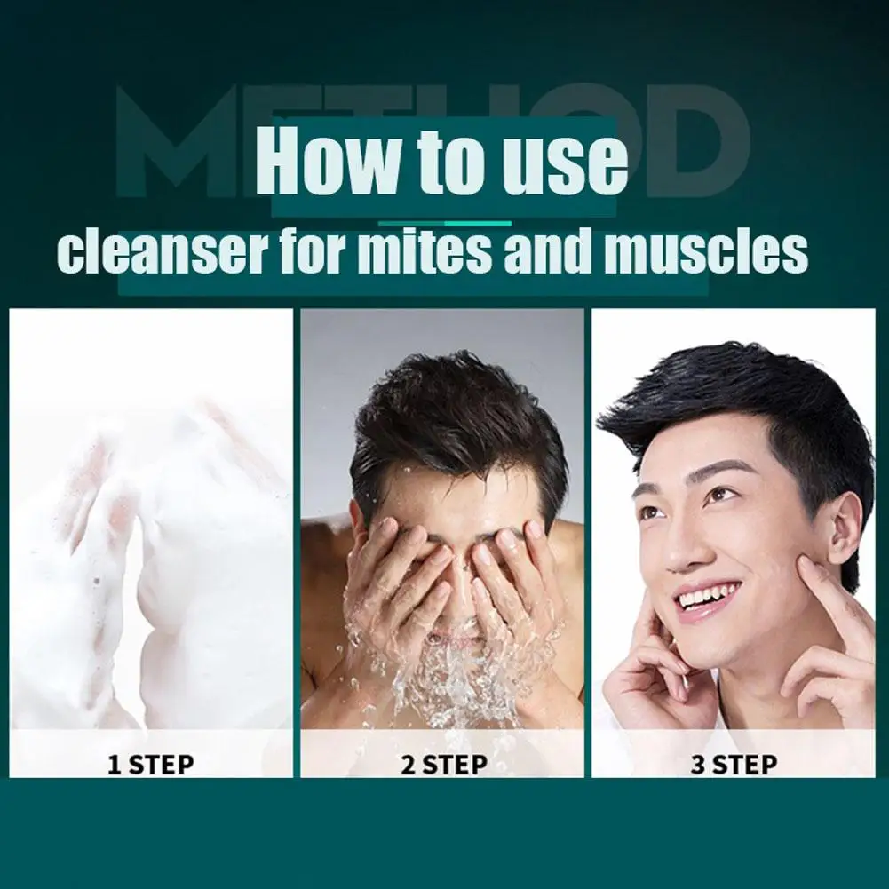 Men's Amino Acid White Mud Cleanser Removes Mites Exfoliates Skin Care Gentle Cleansing Pores Cleanser Facial Products 160g images - 6