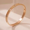 MOONLIGHT Classic Lovers Bracelets Woman Bracelets Stainless Steel Bangles and Bangles Cubic Zirconia Golden Woman Jewelry Gifts 2