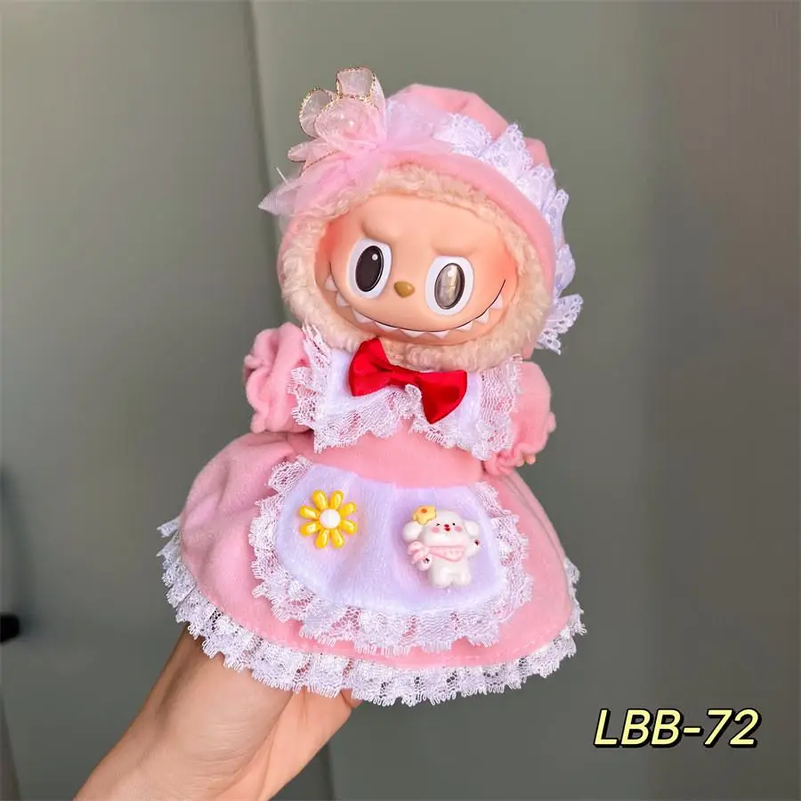Labubu Doll Clothes Color Match Hoodie Set