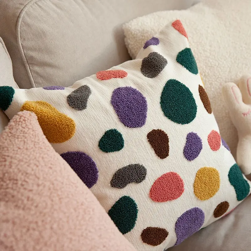 

Pillow Countryside, Embroidered Pillow, Sofa Headboard Cushion, Moroccan Homestay Decoration Pillow