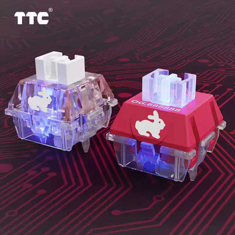 TTC Rabbit Silent Switch RGB Version Transparent Pink 5 Pins 42g Custom Mechanical Keyboard Switches Fast Speed Fine lubrication 9 S468e495d3b7b44dcb2b18edb7b7cefe9V