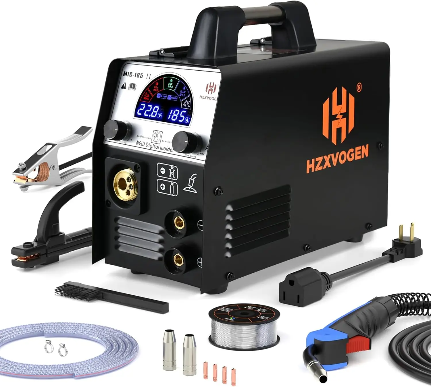 Welding Machine, 110V/220V Dual Voltage Multi-Process Welder 4 in 1 Multi-Process Gas